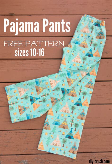 Free Printable Pajama Pants Pattern
